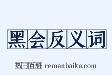黑会反义词是什么意思的图片